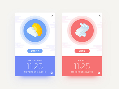 Weather - 001 app challenge daily dailyui hanoi ho chi minh ui weather