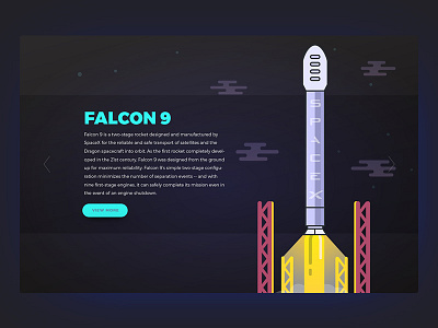 Falcon 9 - 003 challenge daily dailyui falcon 9 header ho chi minh space spacex ui ux