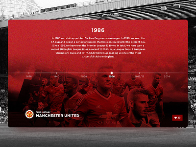 Club History - 006 challenge daily dailyui features history ho chi minh holiday manchester united mu timeline ui