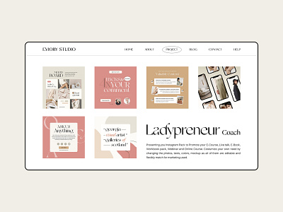 Insta Ladypreneur Coach blogger branding branding identity canva template coach creator course design facebook ads graphic design instagram ads instagram template ladypreneur marketing moodboard social media webinar womanpreneur