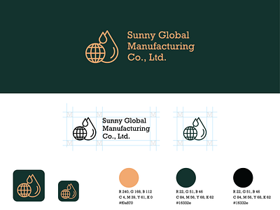 global sunny Logo branding design illustrator logo vector