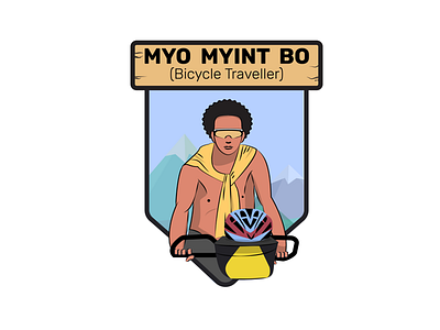 Myo Myint Bo_Cyclist- Logo bicycle cycling illustration illustrator logo vector