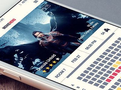 Moviehero APP cinema clean film movie ticket ui ux