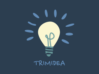 Trimidea idea lamp logo