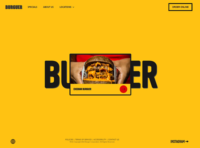 Burguer Webflow Template branding design frontend minimal ui webdesign