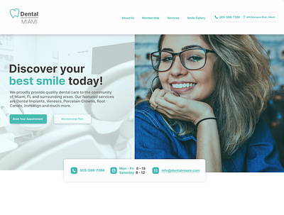 Dental Web Design branding design frontend illustration minimal ui ux webdesign