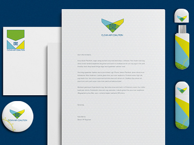 Clean Air Coalition blue branding colorado engineering government letterhead logo outdoor science yellow
