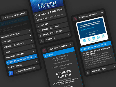 Digital Program design playbill product ui ux web