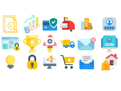 Colorful icons colorful icons graphic design icons