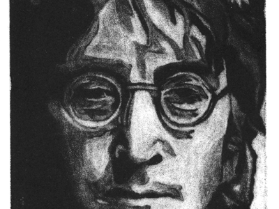 John john lennon maniera nera mezzotint print technique