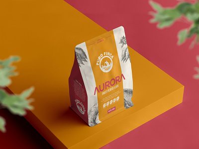 Aurora by Puro Finca agriculture branding design cakes colombia container elegant fair trade flour gusset industry label design organic food packaging pouch powder product design retail super food sweet potato ziplock