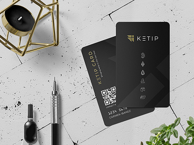 Ketip Crypto Card black card credit card crypto cryptocurrency debit card design elegant illustrator indesign print sale