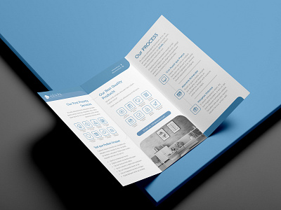 Azure branding brochure clean design creative market design hospitality indesign interior letter minimal nursery print template trifold