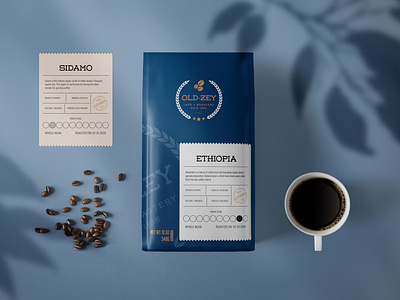 Old Zey Coffee arabica barista caffeine coffee coffee bag color of the year 2020 elegant design espresso illustrator template luxury design minimal design packaging design retail roaster