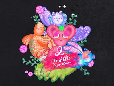 Dribbble invitation let’s play with us animal illustration characters characters design children illustration design digital illustration icon illustration illustration