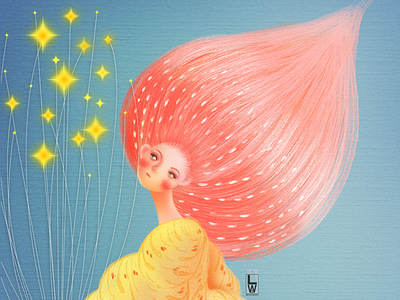 Little star 🌟 children illustration digital illustration fantasy illustration girl illustration illustration