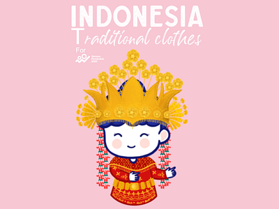 INDONESIA TRADITIONAL CLOTHES PROJECT characters design children illustration cute illustration illustration indonesia traditional clothes