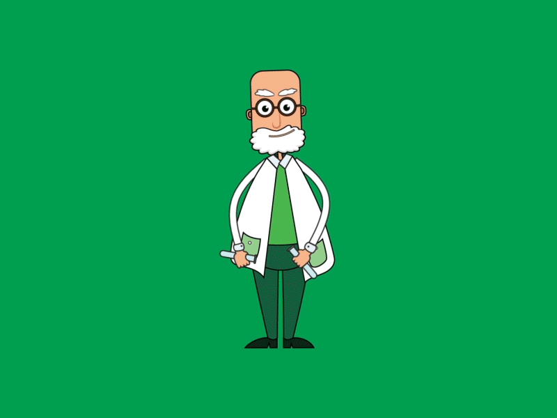 Scientist animation character do you know green scientist vector