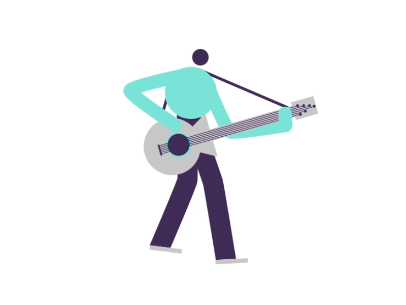 Guitarist animation character gif guitar