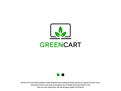 Green Cart branding design graphic design logo vector