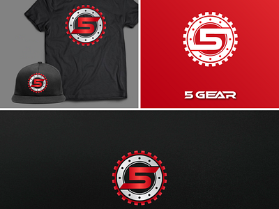 5 GEAR Logo design branding graphic design logo