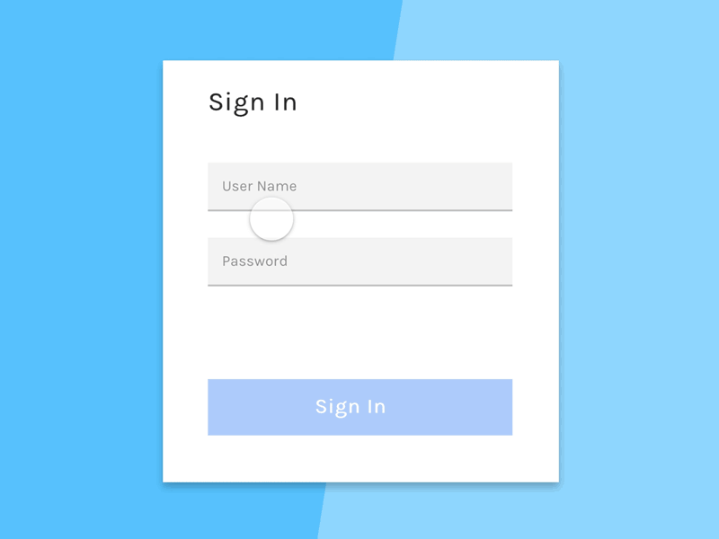 Sign In animation app framer gif interaction login material sign in ui ux