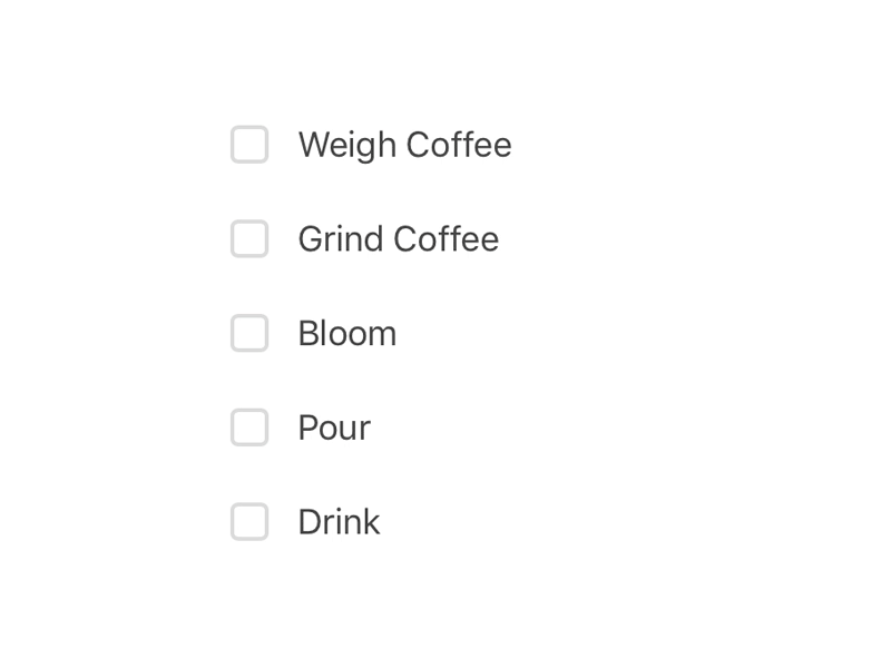 Check List Multi check list check mark coffee coffee script design framer gif list prototype ui