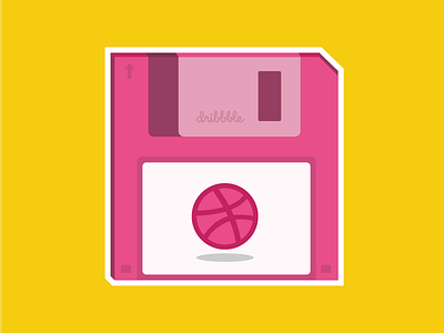 💾Floppy Disc 💾 dribbble floppy floppy disc illustration old school rebound sticker sticker mule