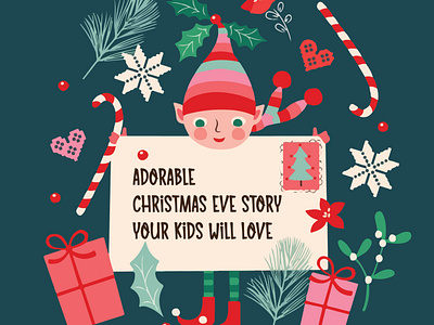 A Busy Christmas Day_ Adorable Christmas Eve Story Your Kids Wil app branding design icon illustration logo typography vector