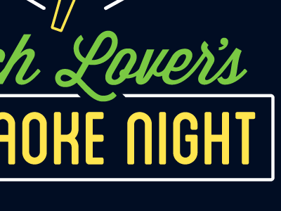 Tech Lover's Karaoke Night neon script type