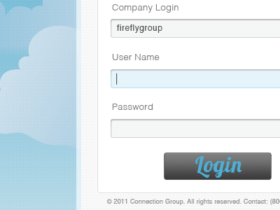 Customer Login Screen app button form login portal ui website