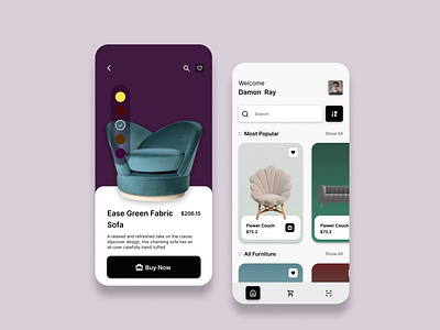Minimalistic Furniture App Design