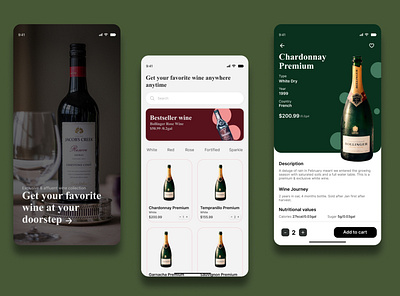 Wine App Design app app design branding design illustration ui ux wineapp