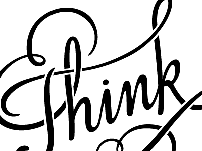 Think design handdrawn illustration lettering letters type typography