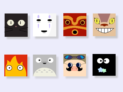 Studio Ghibli Icon Set anime cartoon graphics icon icons illustration miyazaki set studio ghibli totoro