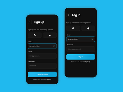 Log in-Sign up App UI