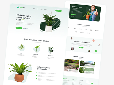 Garden Landing Page branding design graphic design illustration landing page ui ux vector website