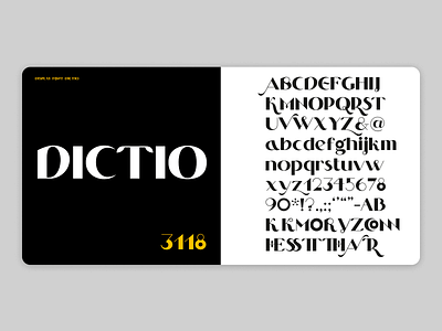 Dictio Typeface 2d branding design flat font fonts graphicdesign illustration layoutdesign lettering logo minimal typogaphy typography vector web