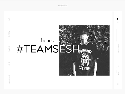 BONES - #TEAMSESH amazing awesome design minimalism site web