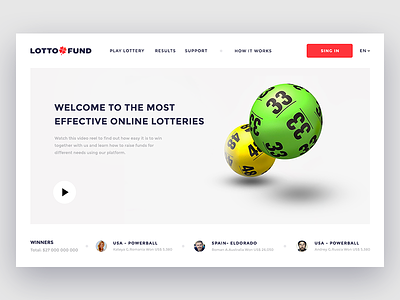 Lottofund WEBSITE WIP amazing colors design landingpage simple webdesign work