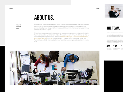 DOT. project .about us page branding colors design interface simple ui ux webdesign work