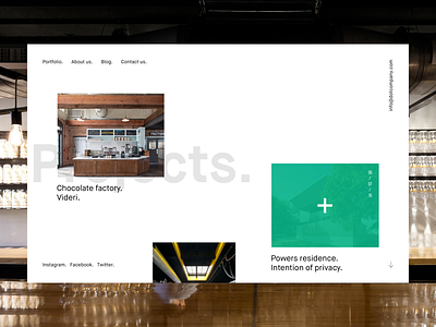 DOT. Projects page. architecture company amazing colors design landingpage simple webdesign work