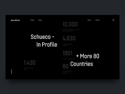 Schüco About us. dribbble minimal principle sketch webdesign work