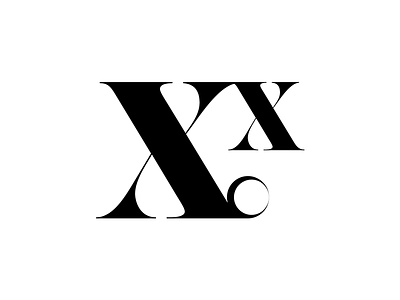 Logo for "XX: To live in the twentieth centure" black logo minimalism white