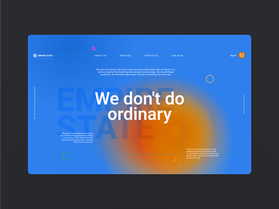 Empire State Site Design (Concept) blue and yellow blue theme design ui ux web design