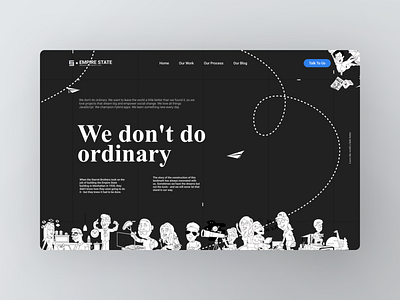 Web UX/UI Concept design illustrated website parallax design ui ux web design