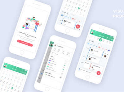 The collaboration calendar ui visual design