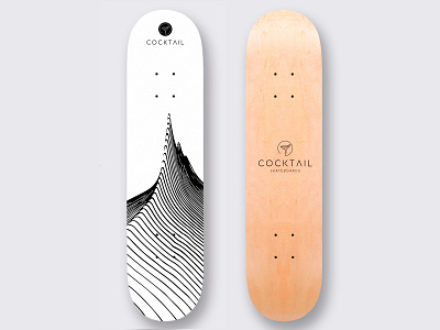 Diseño de tabla de Skateboard para la marca Cocktail boards cocktail design illustration minimal skateboard