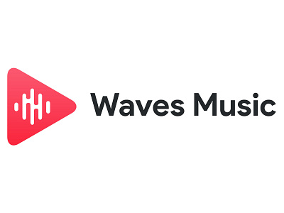 Waves Music Logo branding graphic design logo