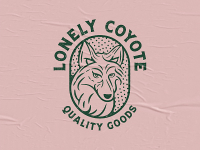 Lonely Coyote branding coyote logo